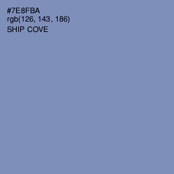 #7E8FBA - Ship Cove Color Image